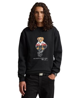 Men's Big & Tall Polo Bear Graphic Fleece Crewneck Pullover Sweatshirt