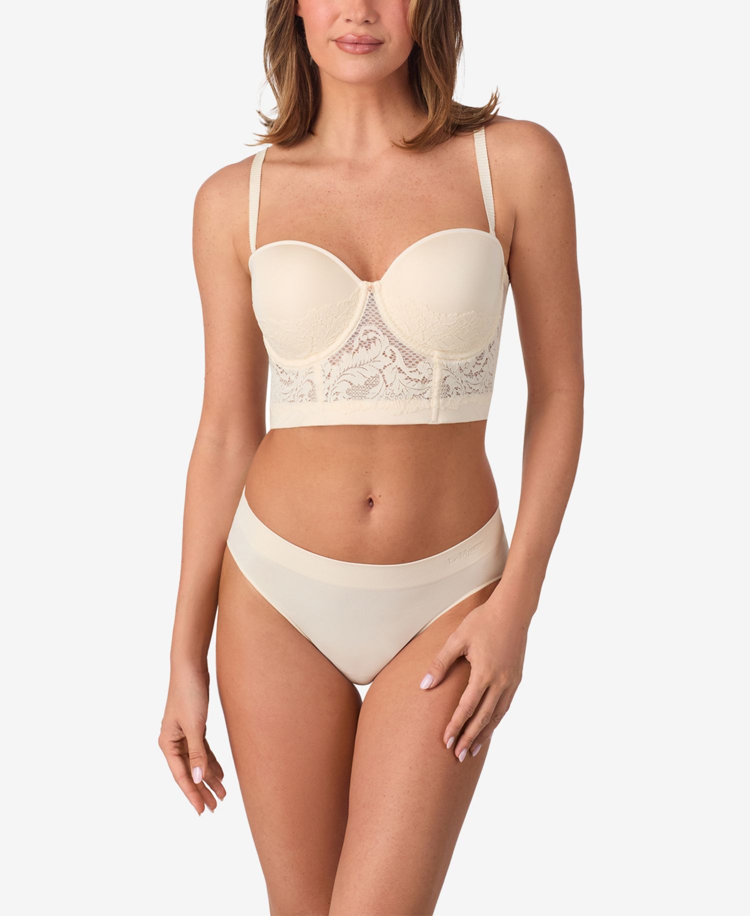 Lace Allure Strapless Lace Bustier