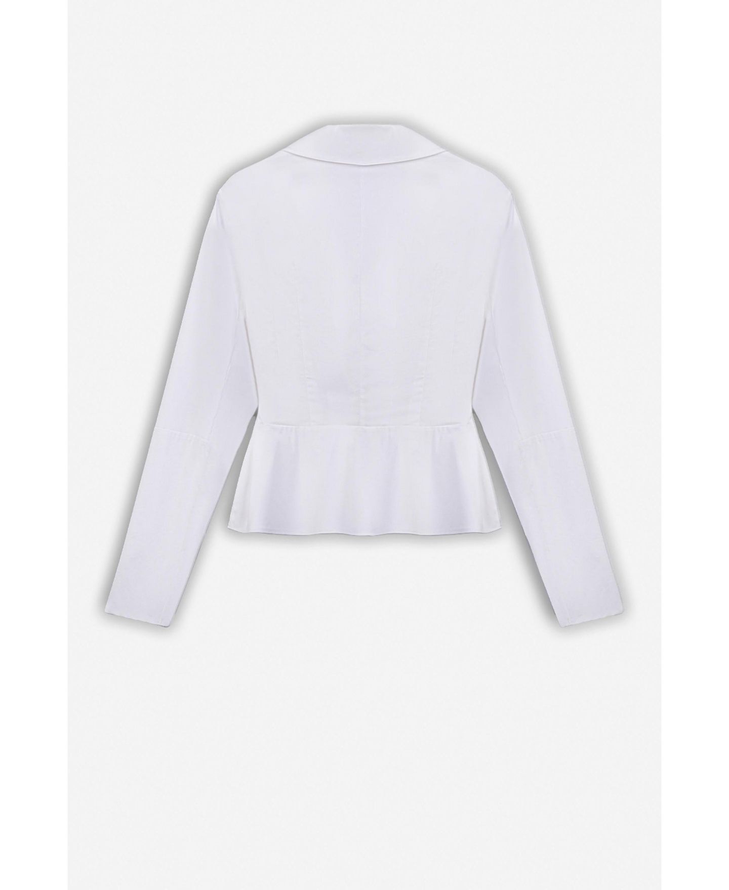 Женская рубашка NOCTURNE Long-Sleeve Slim-Fit Pleat-Detail, цвет: Белый — фото 6
