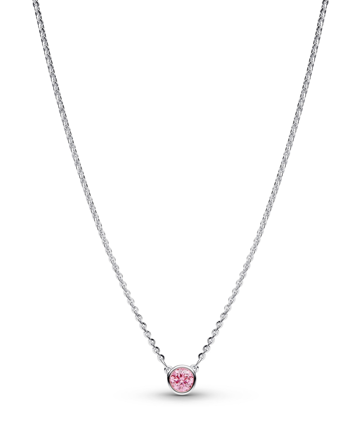 Pandora Era Lab Grown Diamond Pendant Necklace (0.15 ct. t.w.) in Sterling Silver - Pink