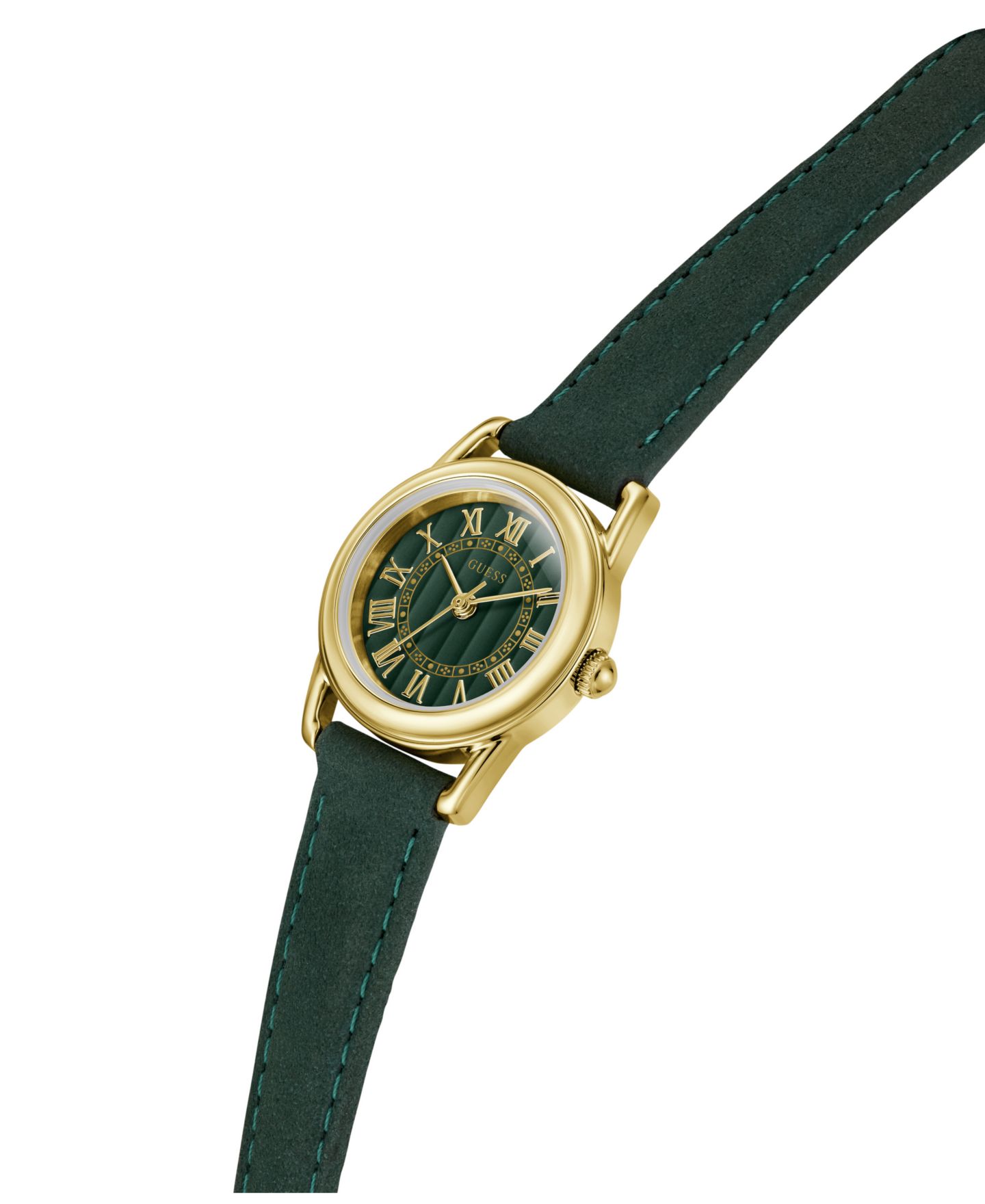 Женские часы GUESS Quartz Green Leather 24mm — фото 4