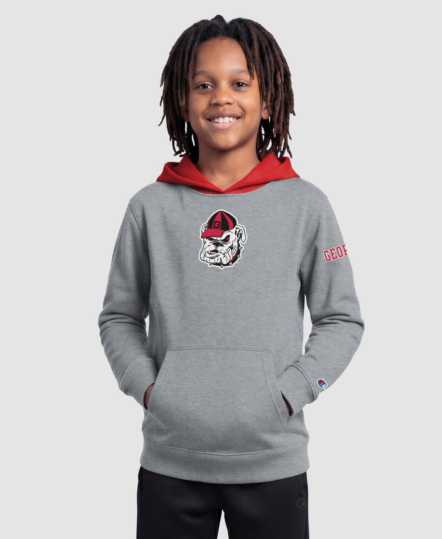 Big Boys and Girls Heather Gray Georgia Bulldogs Fleece Hoodie