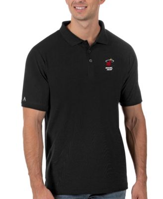 Men's Black Miami Heat Legacy Pique Polo