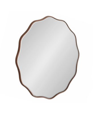 Viona Round Scalloped Mirror for Over Sink, Unique Rippled Edge, Dorm Room Decor, Easy to Hang