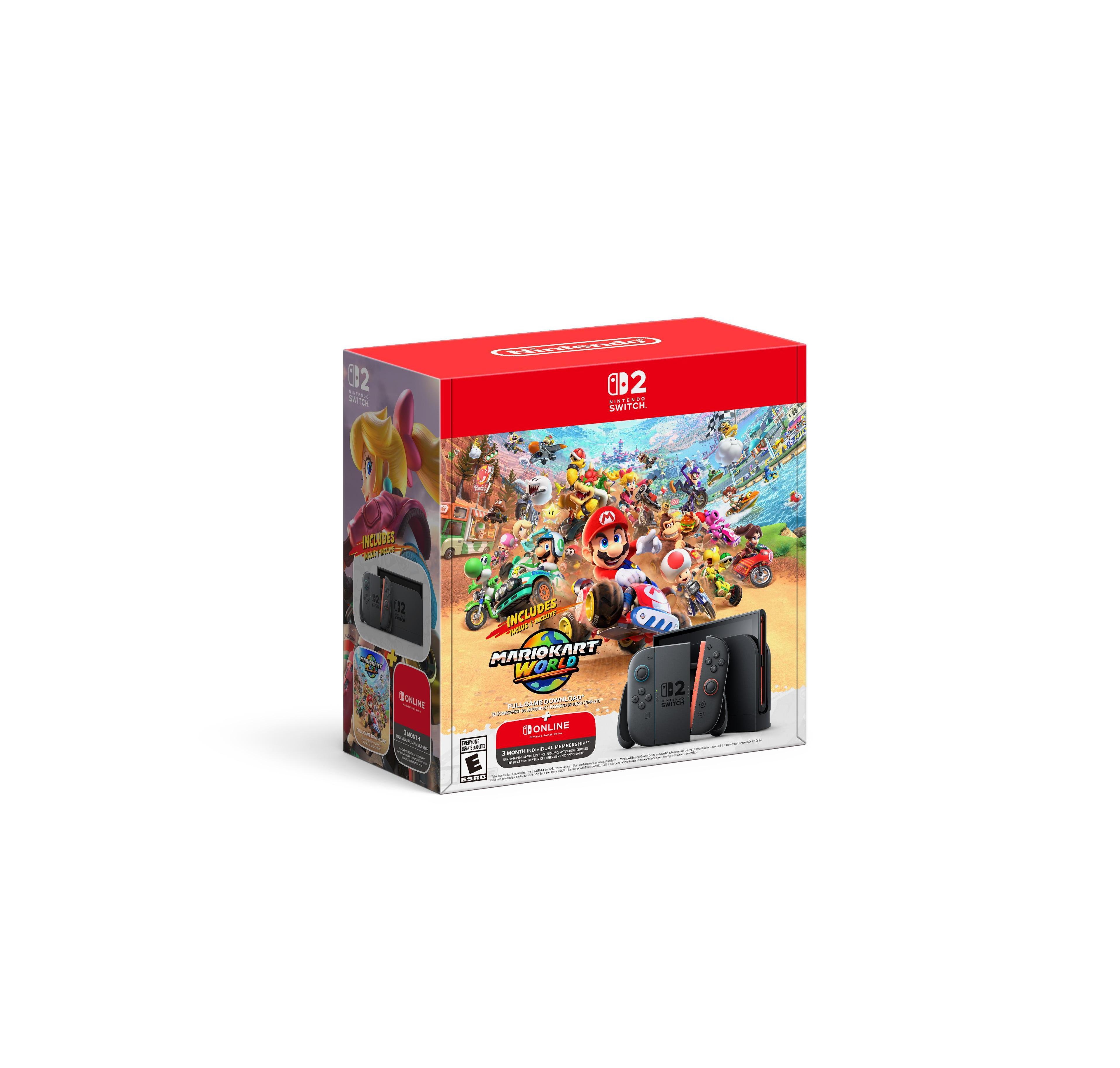 Switch 2 Console Mario Kart World Bundle, 256GB, 7.9 Inch 1080p Screen