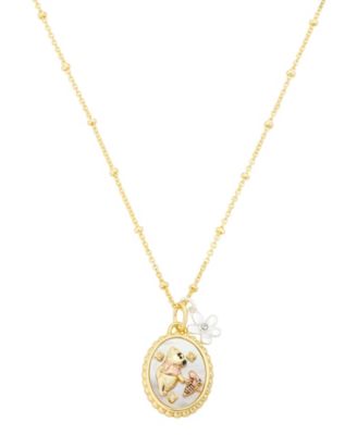 Imitation Pearl Oval Pendant Necklace