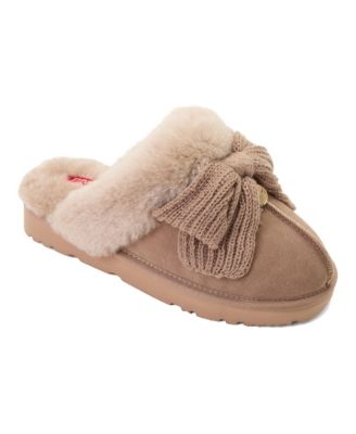 Women's Daniella Karagach's Fireside Suede Shearling Scuff Slippers