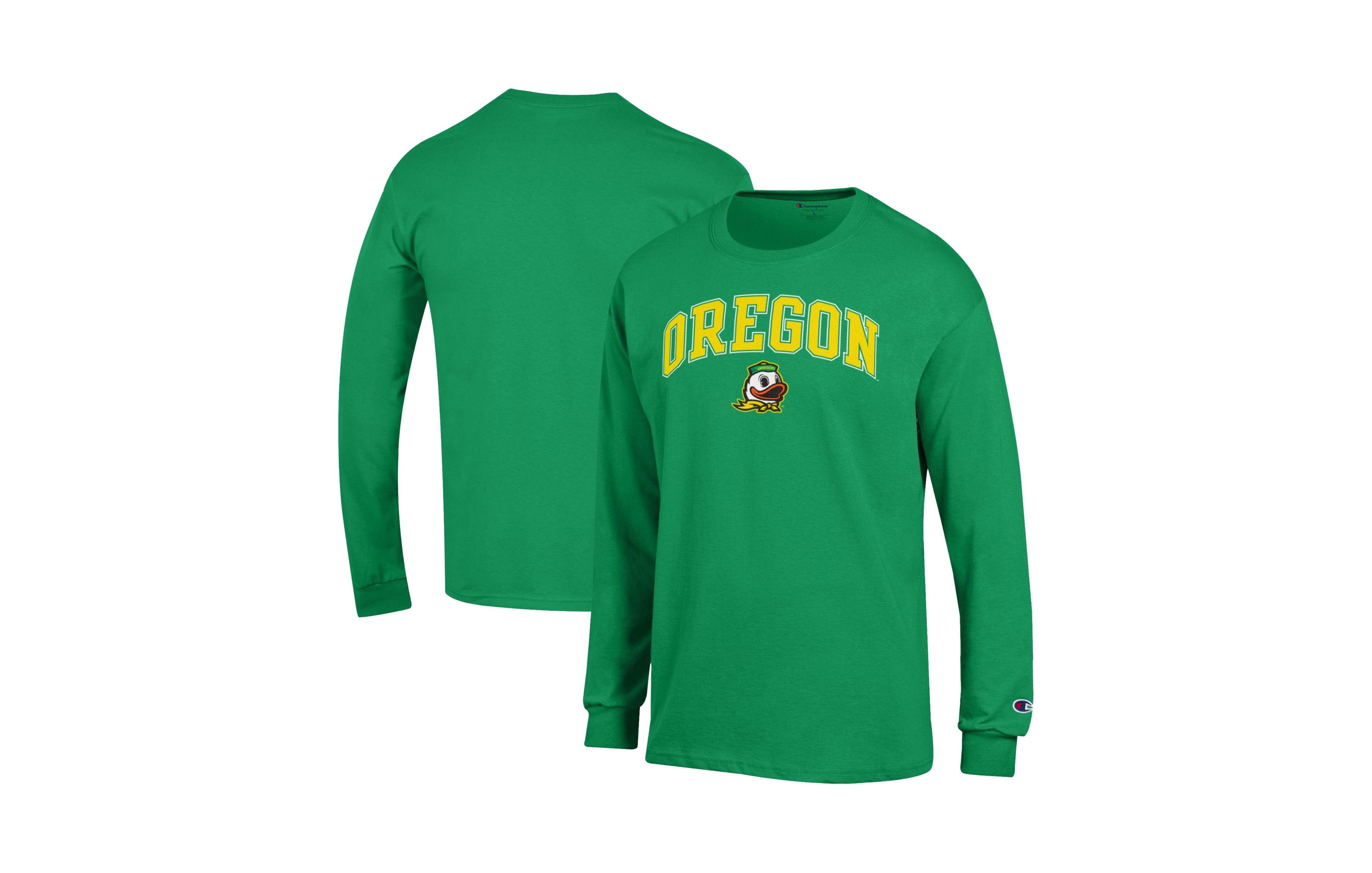 Champion Men's Oregon Ducks Arch Over Logo Long Sleeve T-Shirt