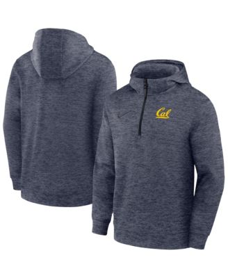 Nike - Men's Navy Cal Bears Coaches Dri-FIT Half-Zip Hoodie Navy