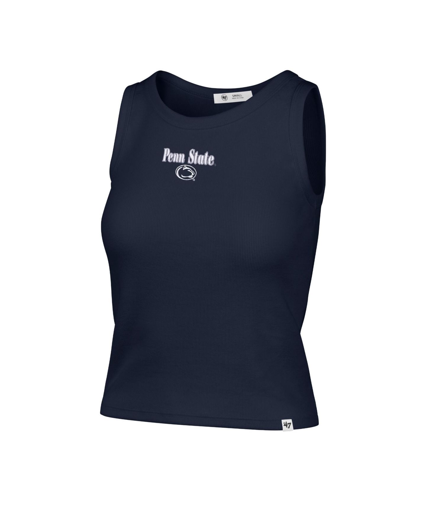 Женский топ '47 Brand Navy Penn State Nittany Lions Straight Cut Baby Rib — фото 2
