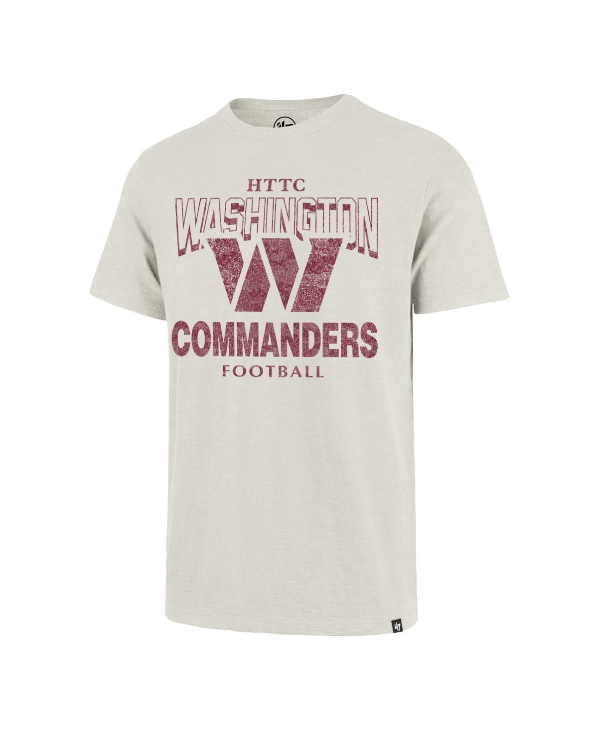 '47 Brand Men's Washington Commanders Head On Scrum Distressed Graphic T-Shirt - Natural