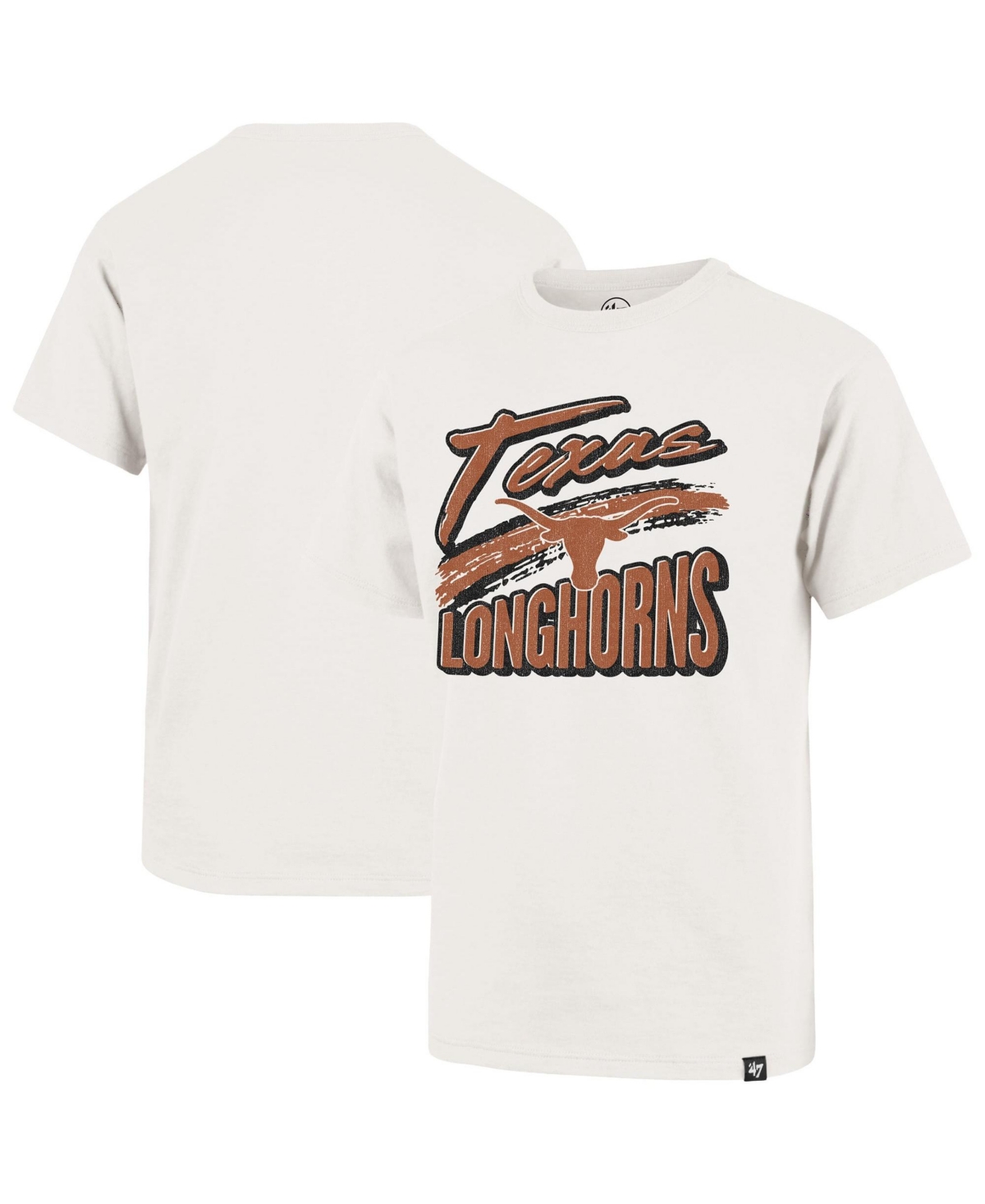'47 Brand Boys' and Girls' Dime Time Franklin Texas Longhorns Screen-Print T-Shirt - Cream
