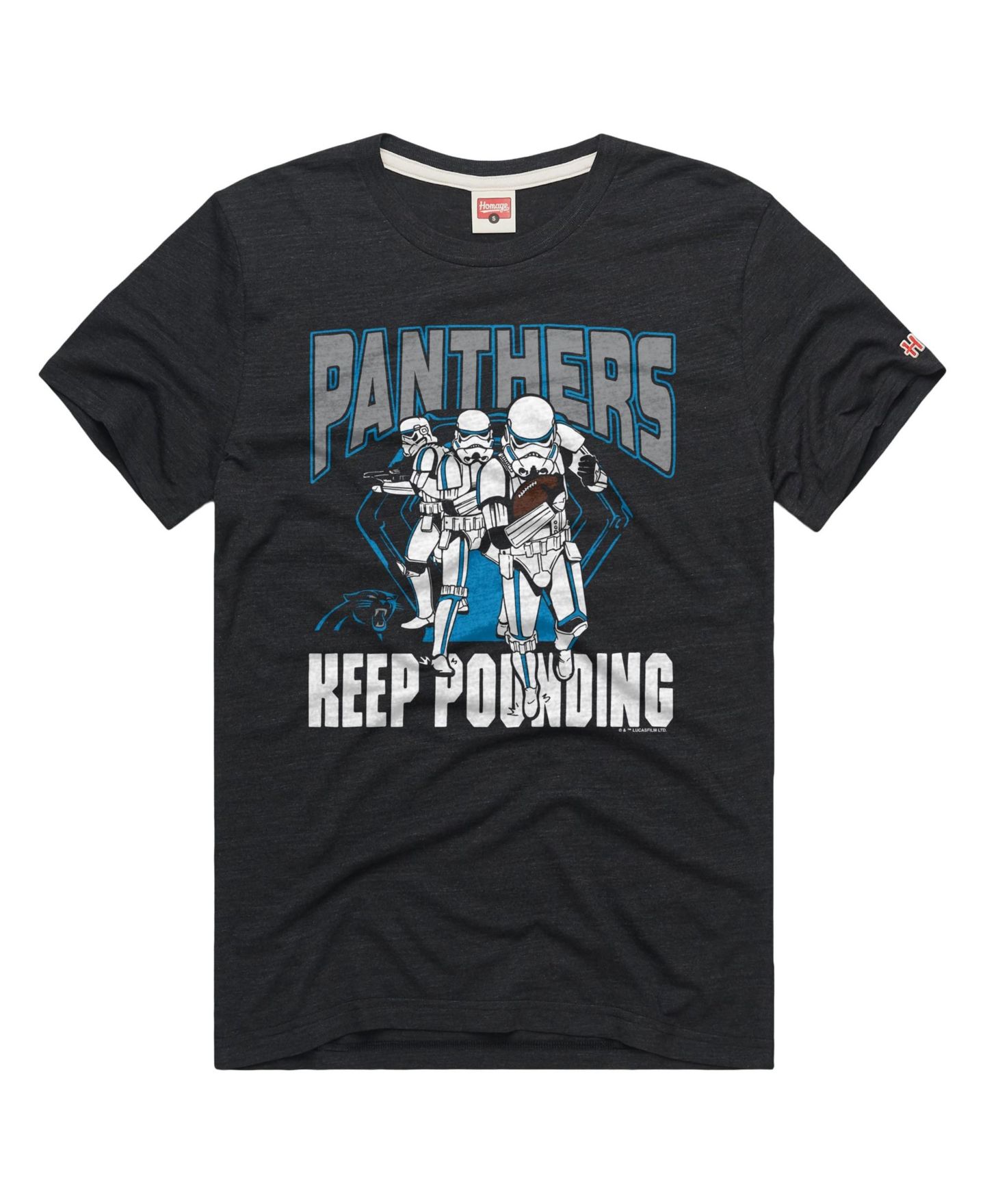 Футболка Homage Charcoal Carolina Panthers Star Wars x NFL Tri-Blend — фото 1
