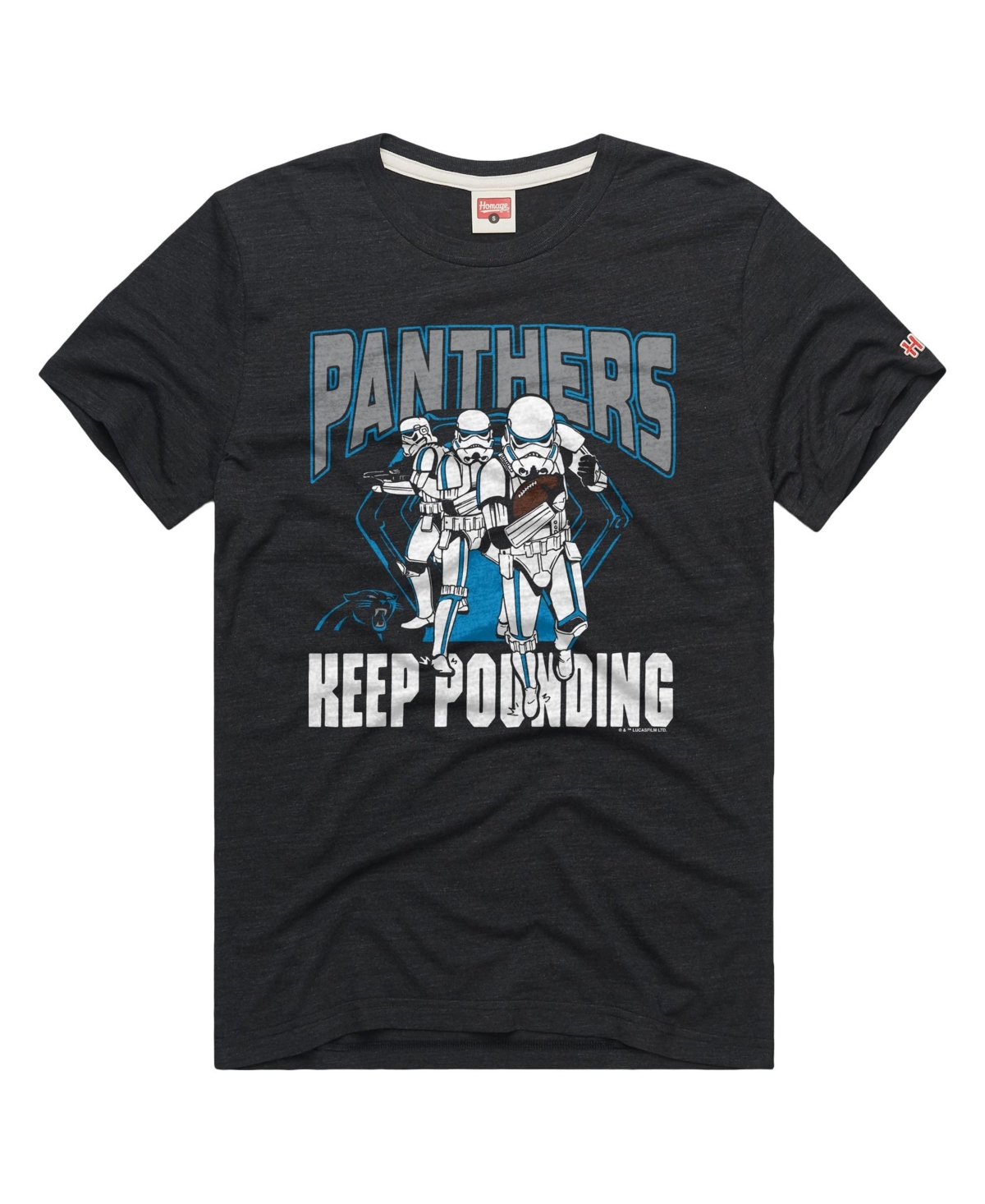 Homage Men's and Women's Carolina Panthers Star Wars Tri-Blend T-Shirt - Charcoal