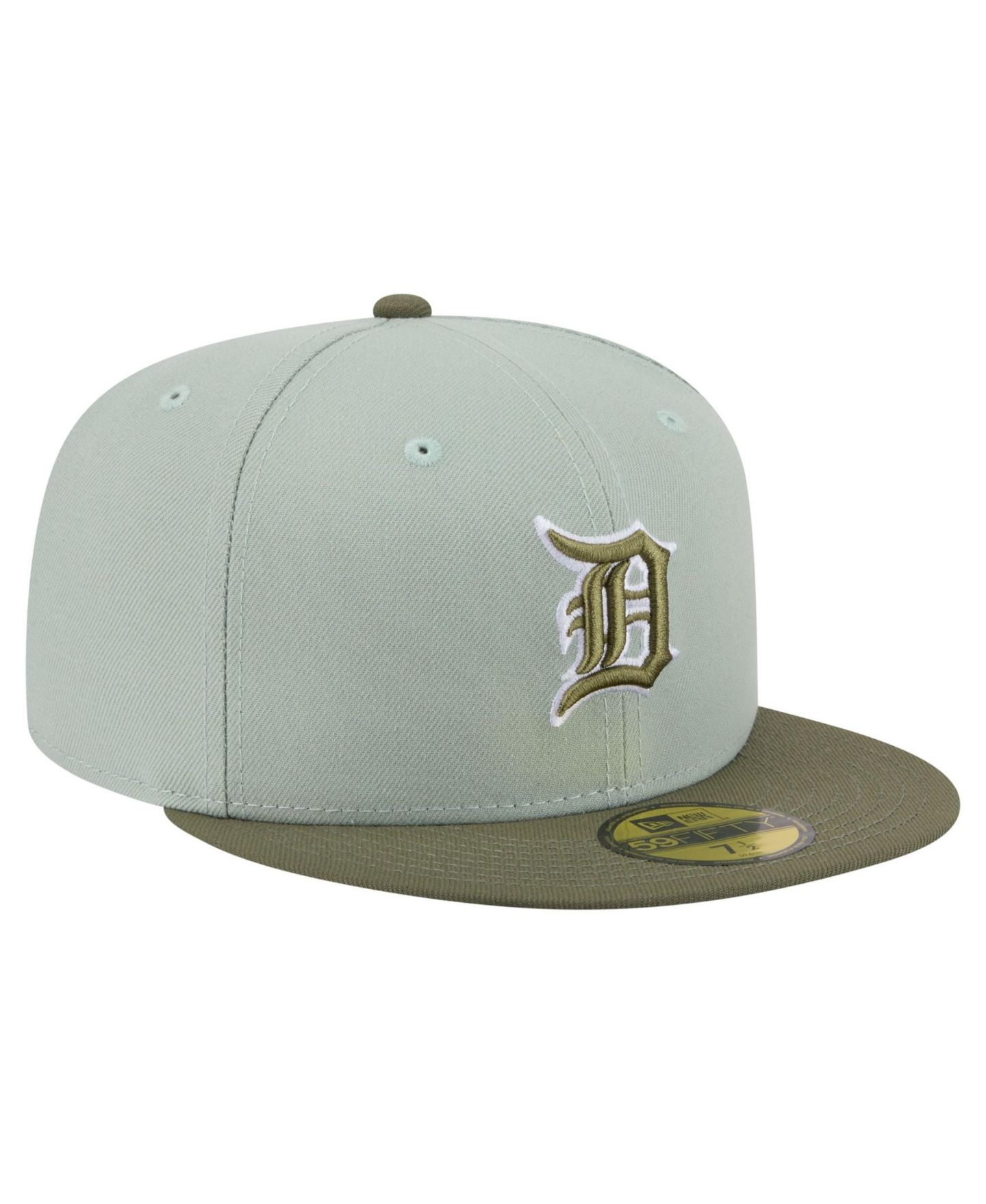 Мужские головные уборы New Era Green/Olive Detroit Tigers Color Pack 59FIFTY Fitted Hat — фото 3