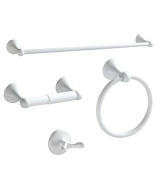 4 Pieces Bathroom Accessory Set Towel Bar Hardware Wall Mounted