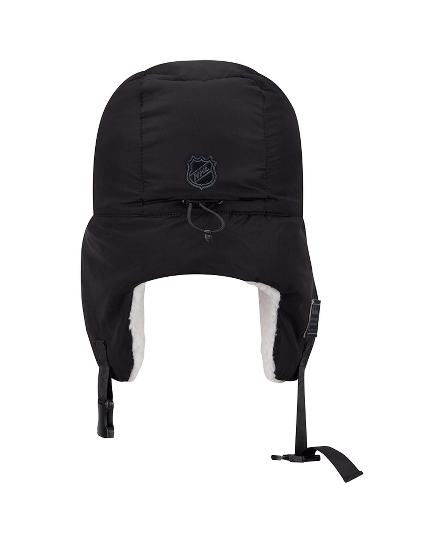 Мужские головные уборы New Era X Alpha Industries Black Chicago Blackhawks Puffer Quilted Trapper Hat — фото 4