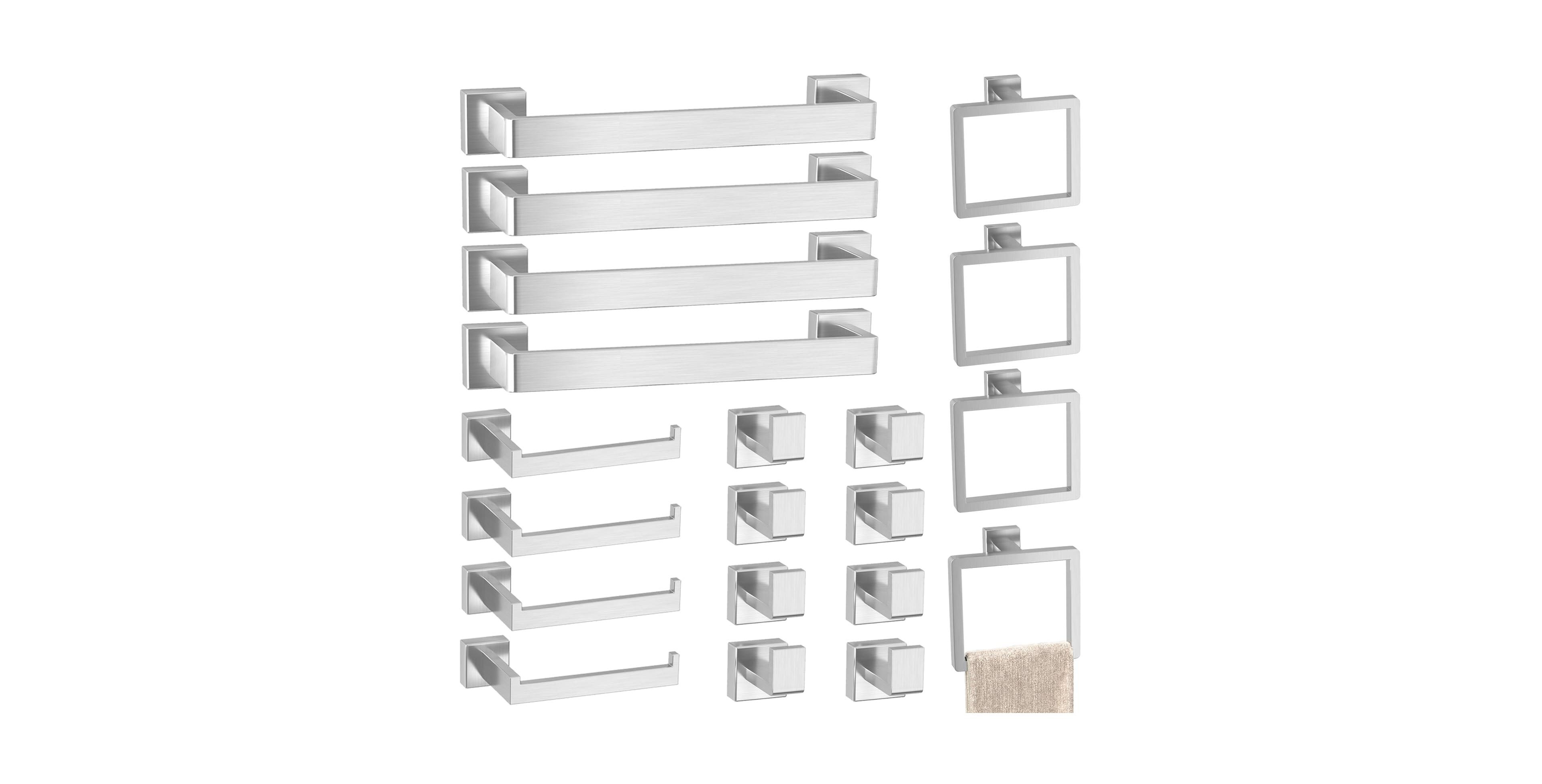 Cyqbd 20 Pieces 16" Bathroom Hardware Accessories Set Towel Bar