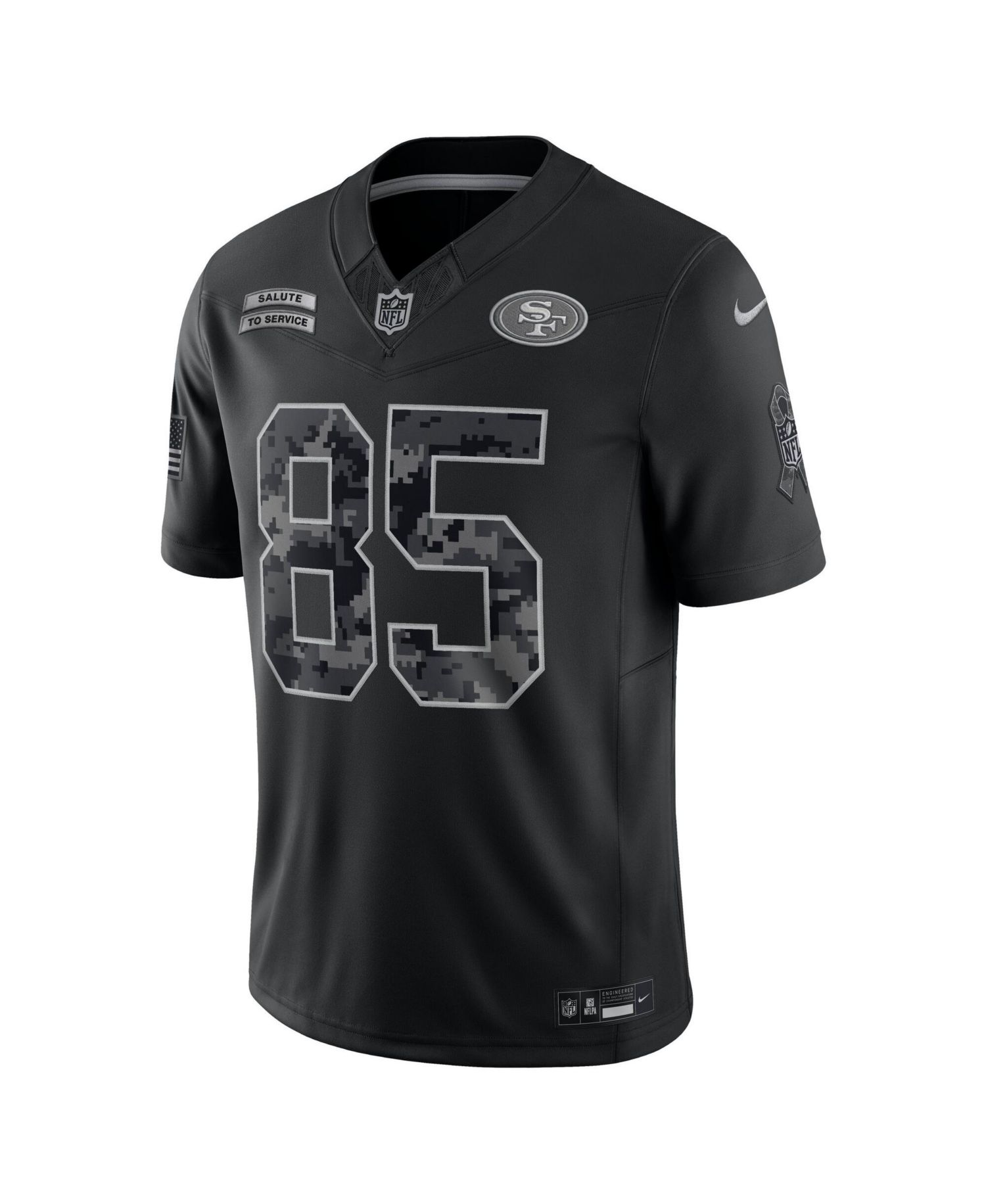 Men's George Kittle Black San Francisco 49ers 2026 Salute to Service Limited Jersey