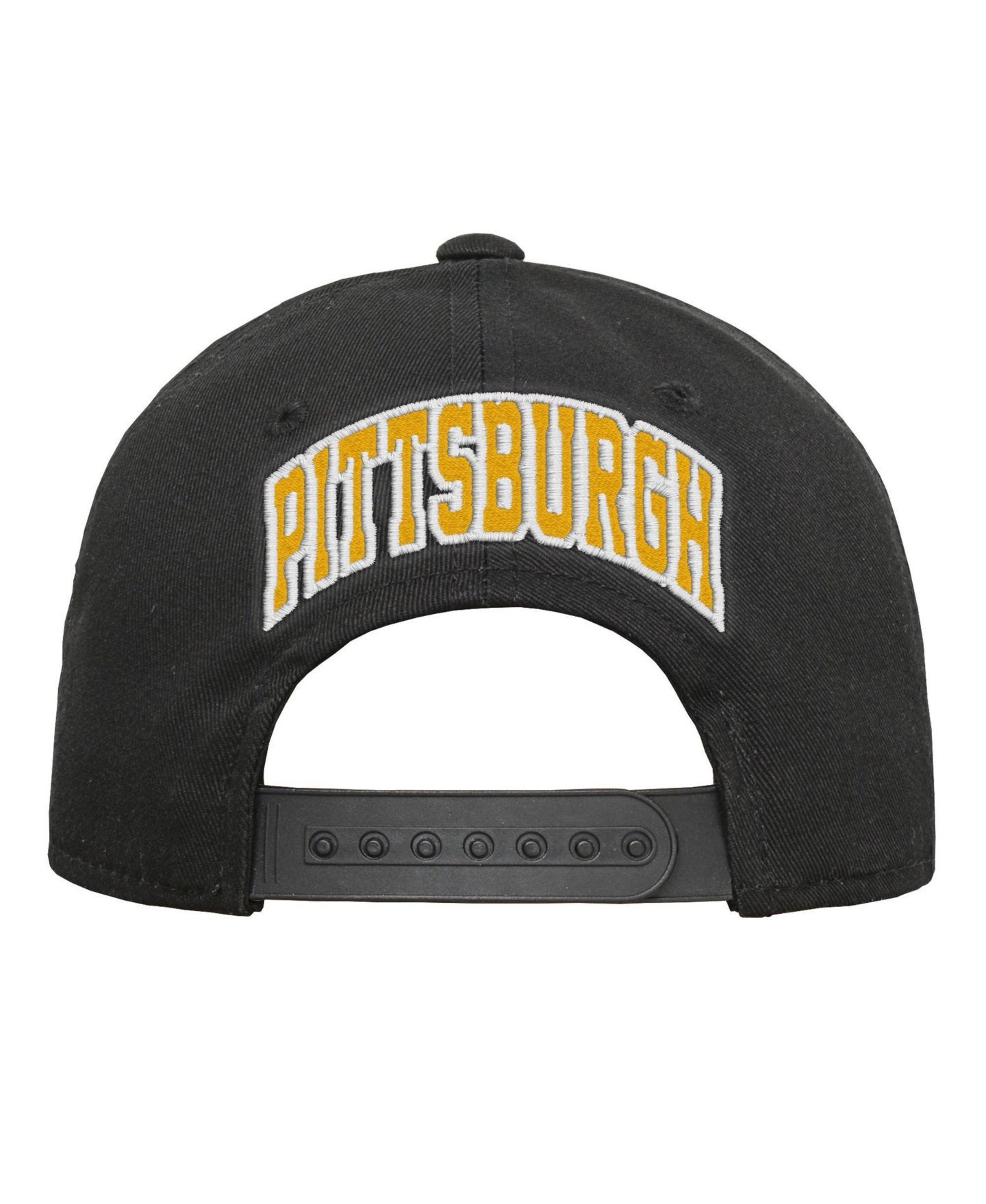 Детская кепка-снэпбэк Outerstuff Pittsburgh Steelers с изогнутым козырьком, чёрная — фото 3