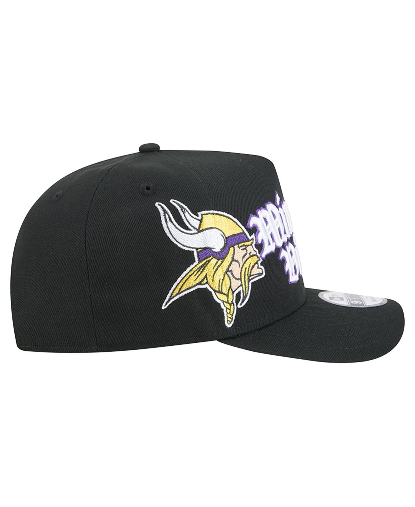 Мужская кепка New Era Black Minnesota Vikings Proud A-Frame 9FIFTY Snapback Hat — фото 6