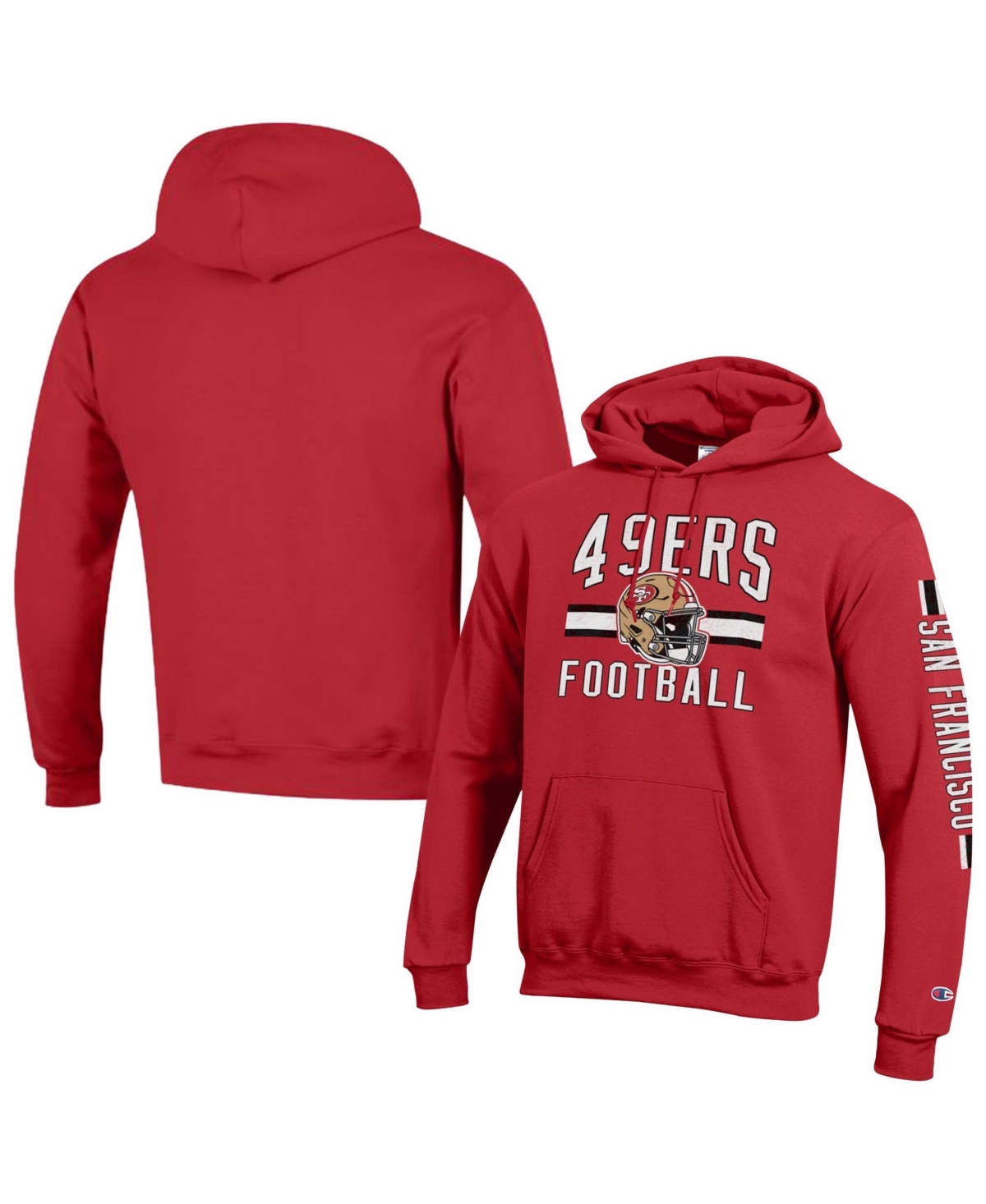 Champion Men's San Francisco 49ers Powerblend Fleece Hoodie - Scarlet