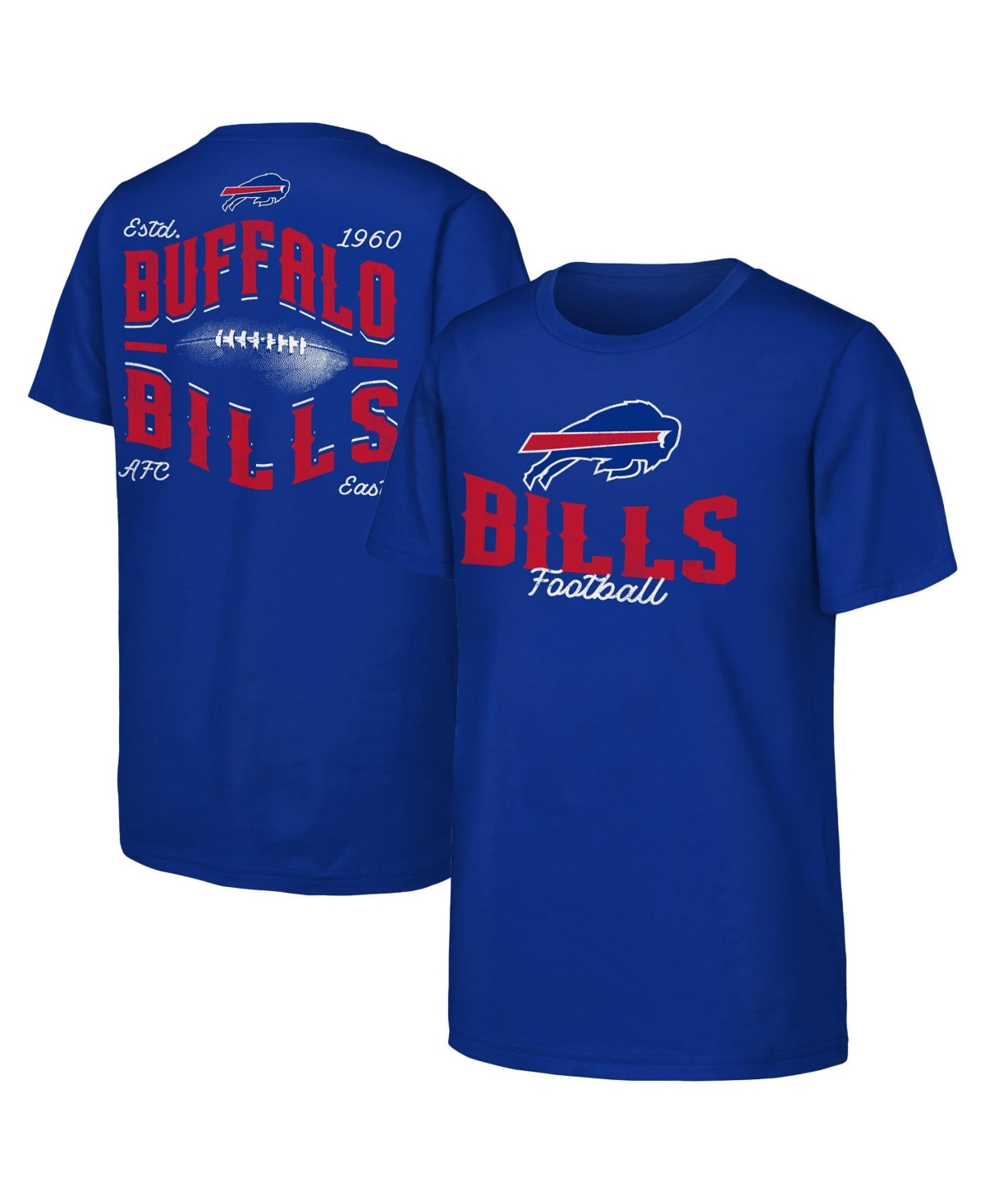 Outerstuff Boys' and Girls' Buffalo Bills Top Pick Short-Sleeve Screen Print T-Shirt
