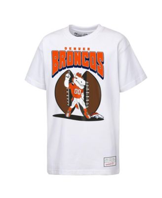 Big Boys and Girls  White Denver Broncos Mascot Mania T-Shirt