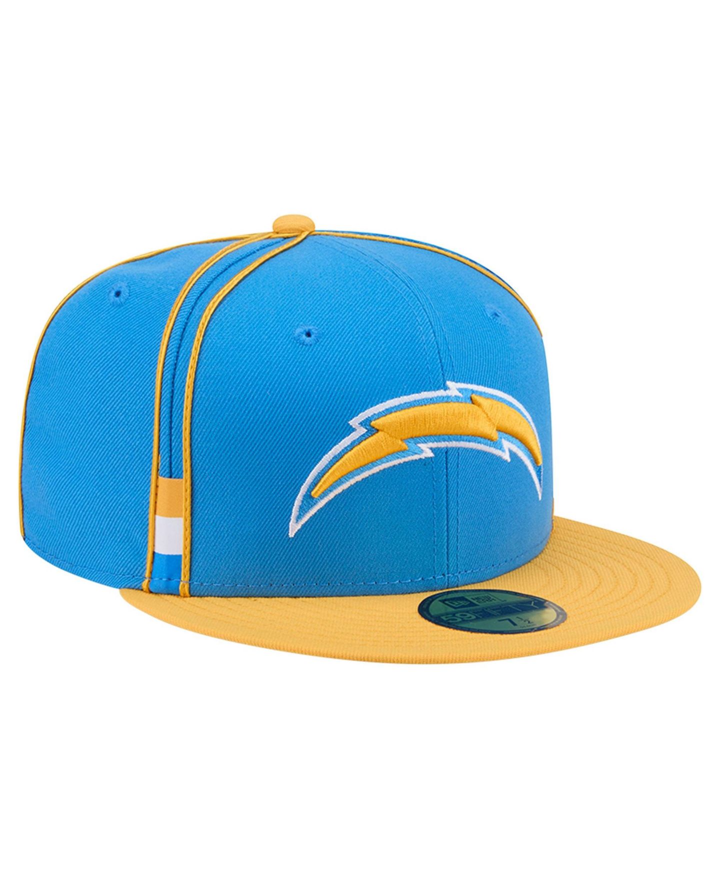 Мужская кепка New Era Powder Blue Los Angeles Chargers Soutache 59FIFTY Fitted Hat — фото 3
