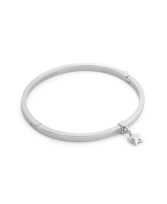 Cubic Zirconia Silver-Tone Star Charm Bracelet