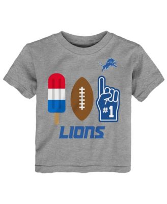Toddler  Heather Gray Detroit Lions Americana Pop T-Shirt