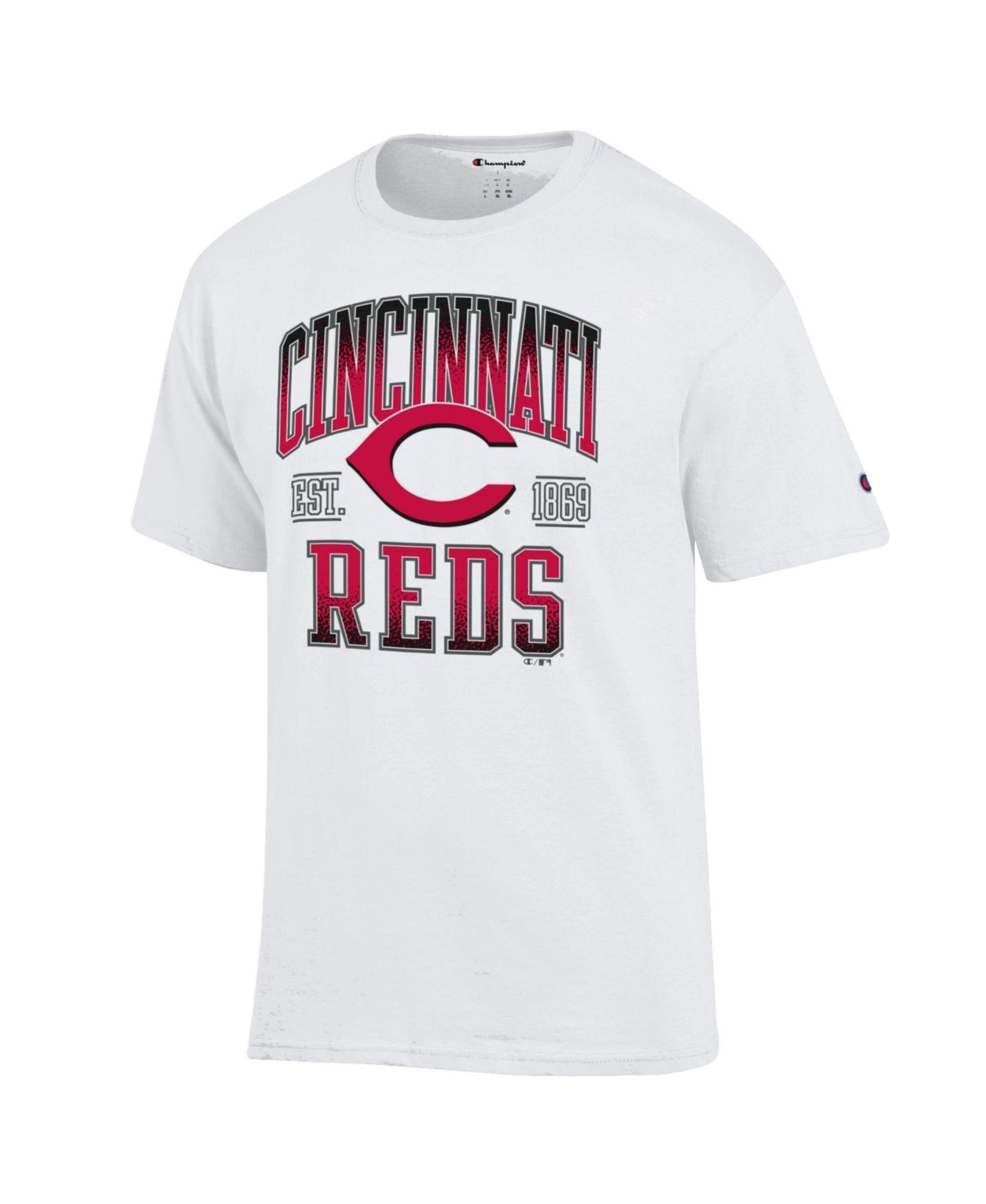Мужская футболка Champion White Cincinnati Reds Team Name — фото 2