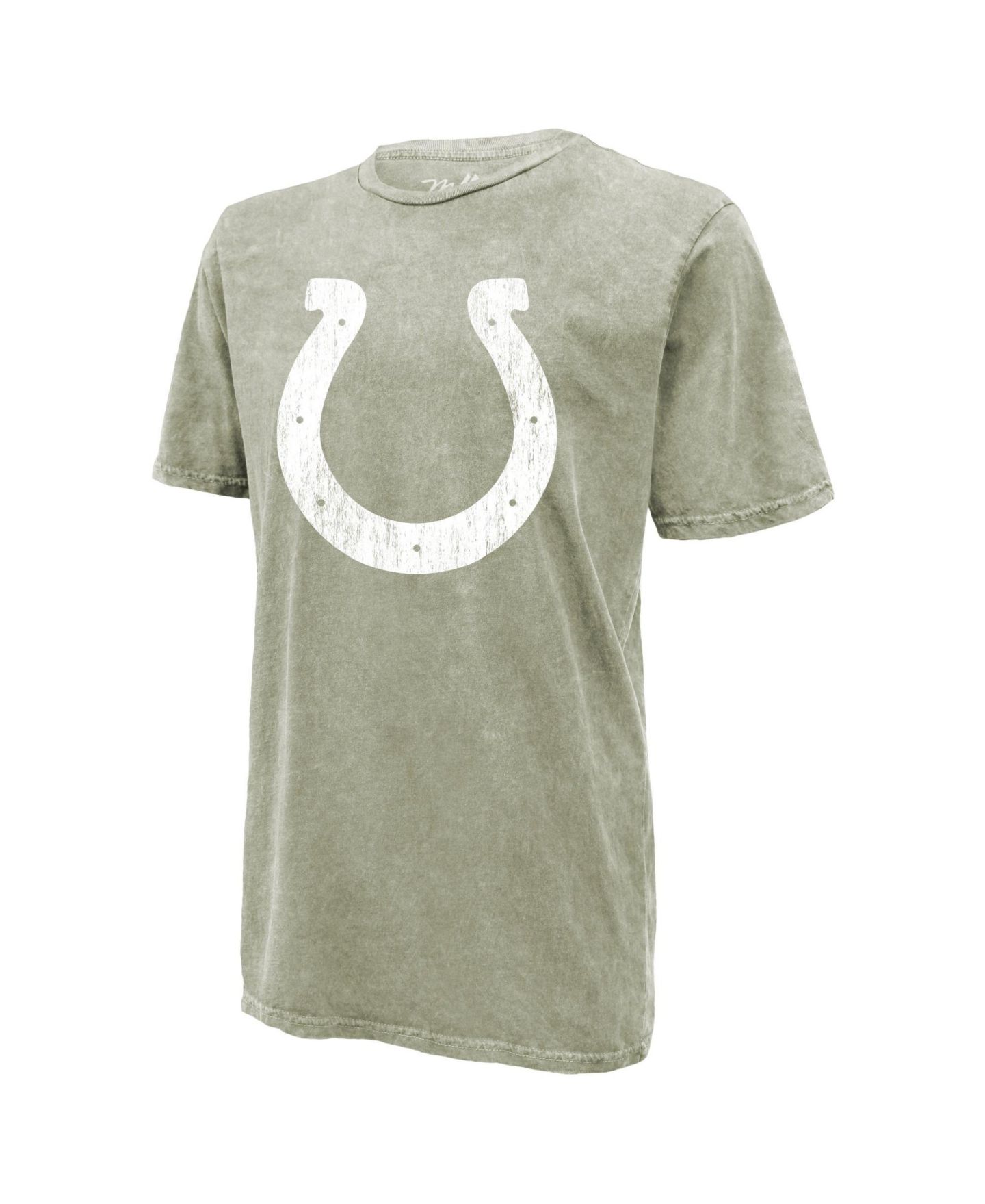 Мужская футболка Majestic Threads Tyler Warren Moss Green Indianapolis Colts Mineral Wash Name & Number — фото 2