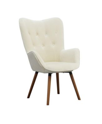 Doarnin Contemporary Silky Velvet Tufted Button Back Accent Chair