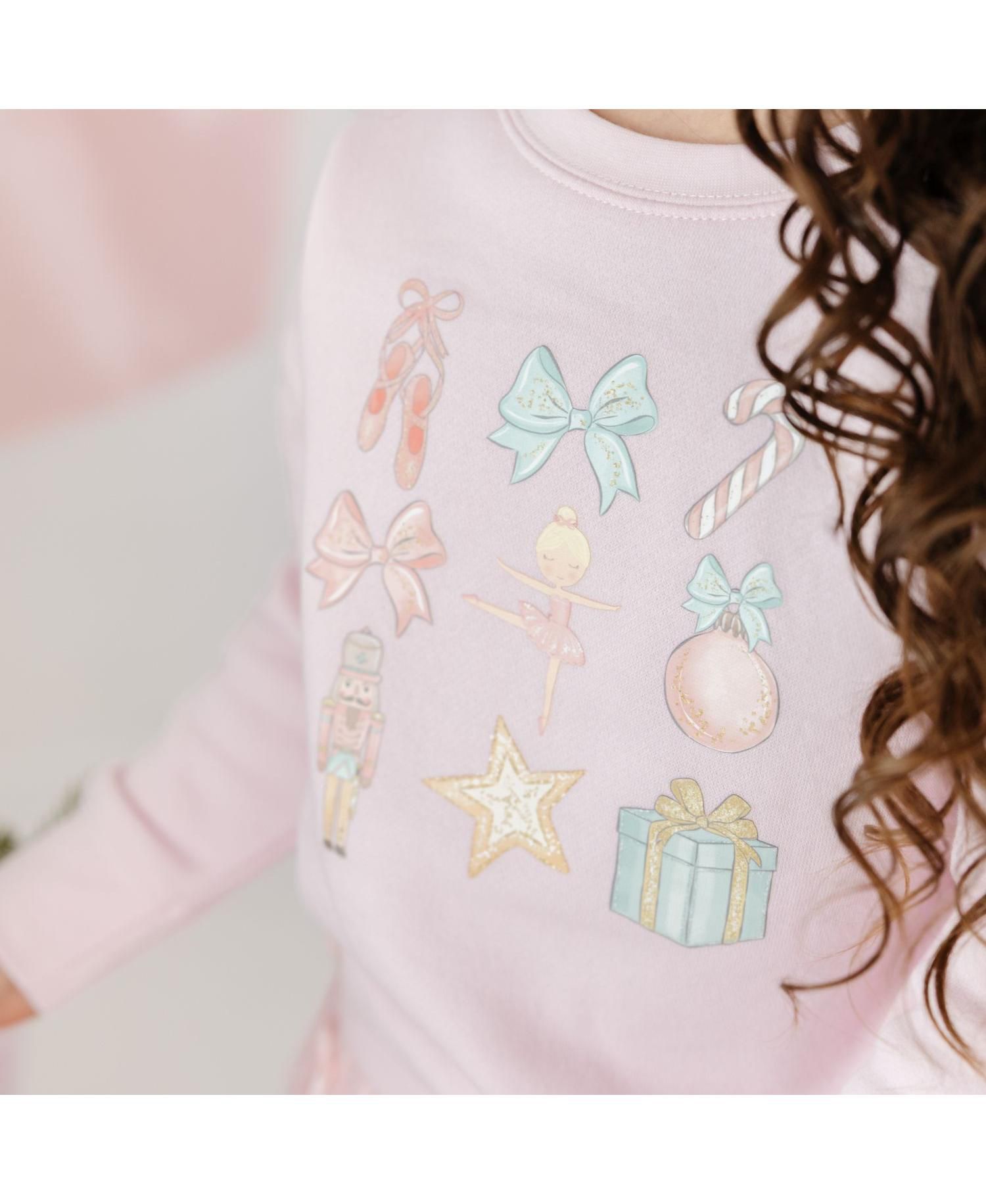 Girls' 4-16 Nutcracker Cutie Sensory Friendly Cotton-Blend Sweatshirt