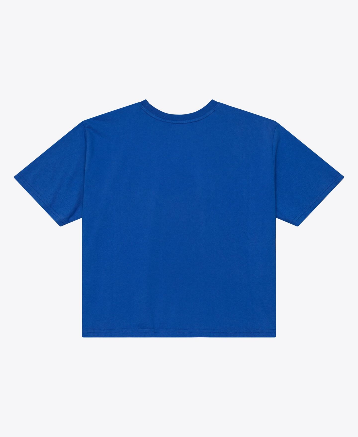 Женская футболка Mitchell & Ness Royal Buffalo Bills Core Essentials Micro Logo Boxy Crop — фото 2