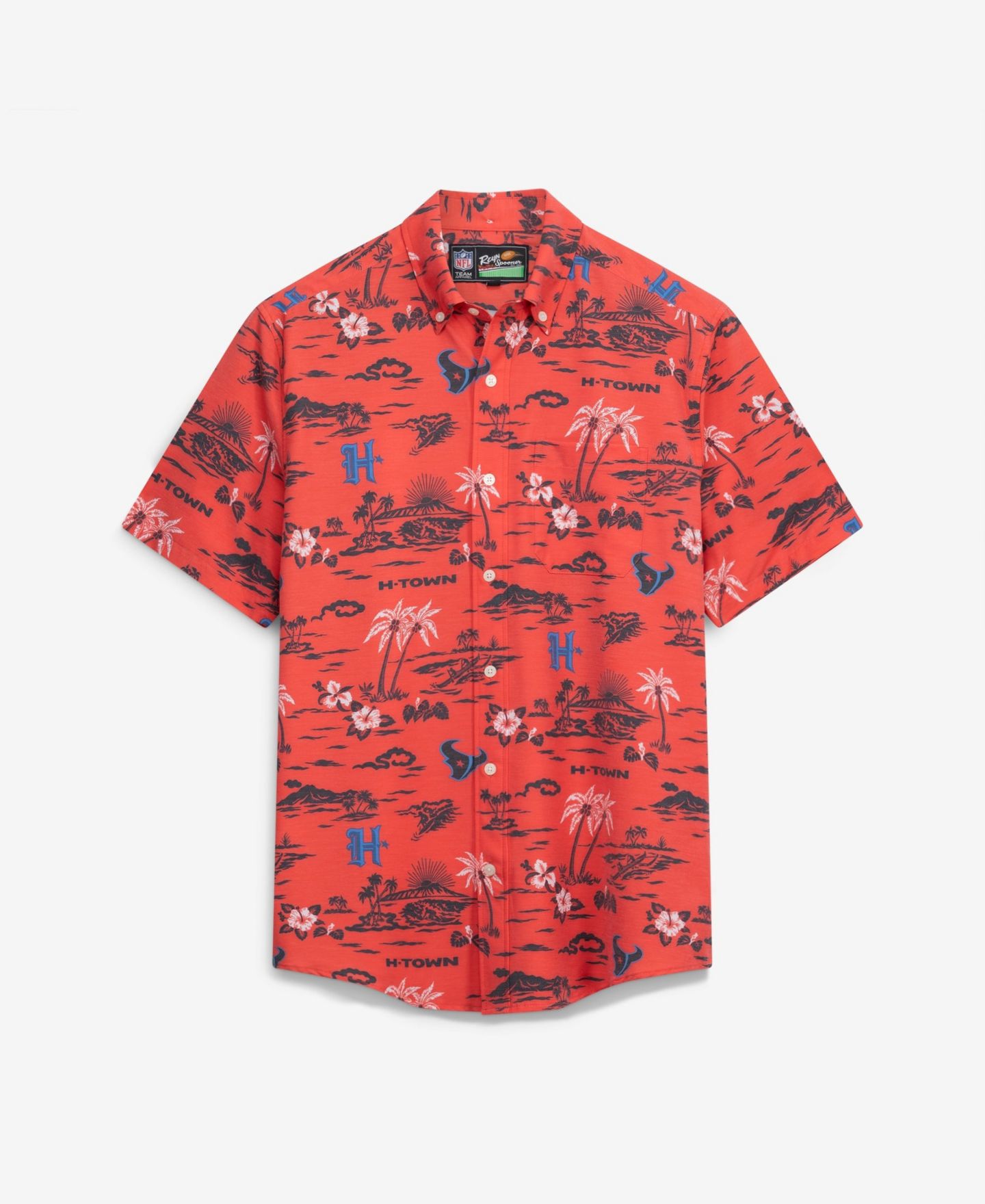 Мужской топ Reyn Spooner Red Houston Texans Kekai Performance Button-Down — фото 1