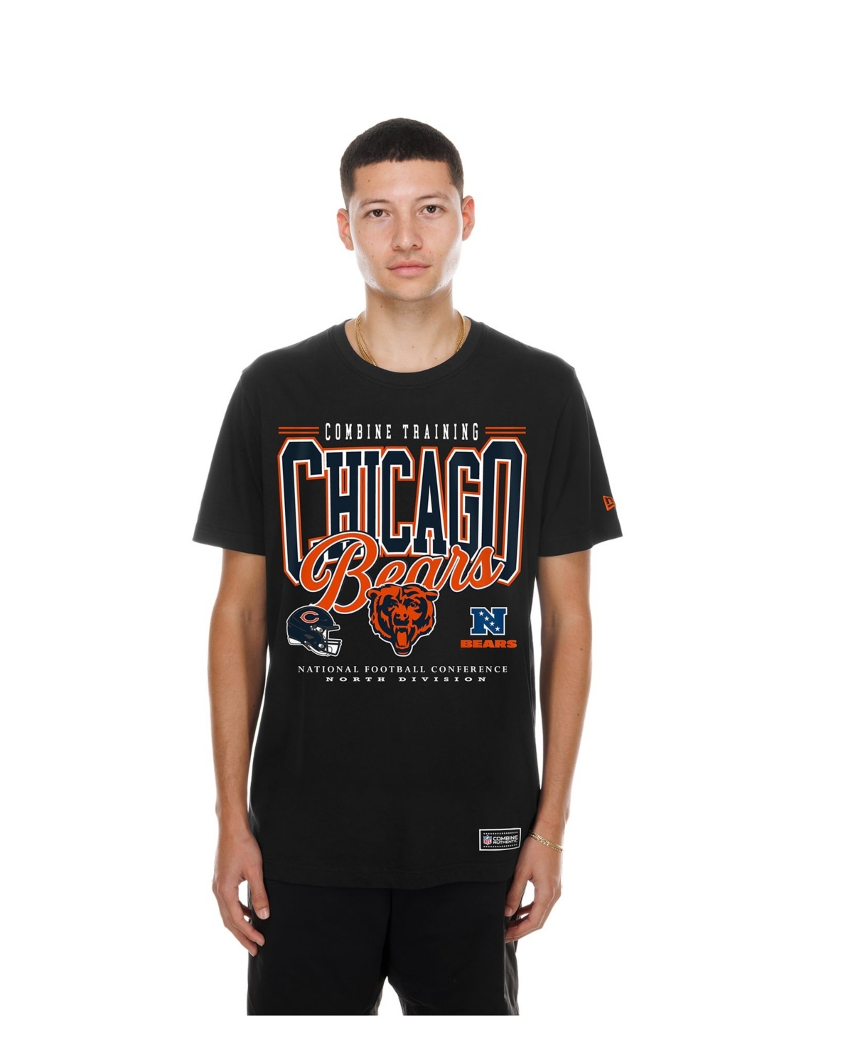 New Era Men's Combine Authentic Screen-Print T-Shirt - Black