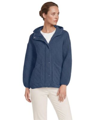Women's RainDefense Knit Quilted Hooded Full Zip Jacket