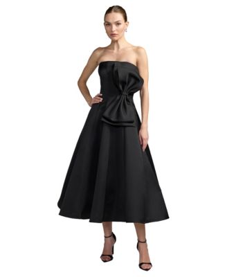 Women's Strapless A-Line Oversized Bow Dress