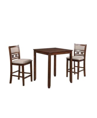 Solid Wood Small Dining Table for 2 - Compact Table and Chairs Set