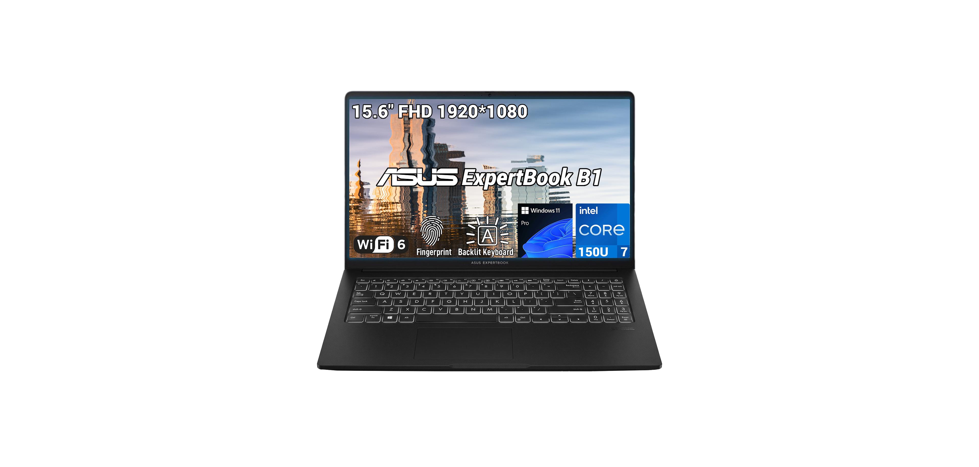 Asus ExpertBook B1 15.6" Intel Core 7 150U 32GB DDR5 2TB Ssd Windows 11 Pro Laptop