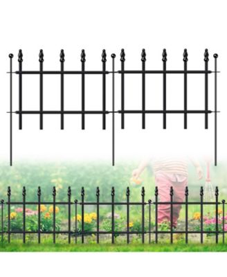 Decorative Metal Garden Fence 11IN X 6FT Small Border With Stakes