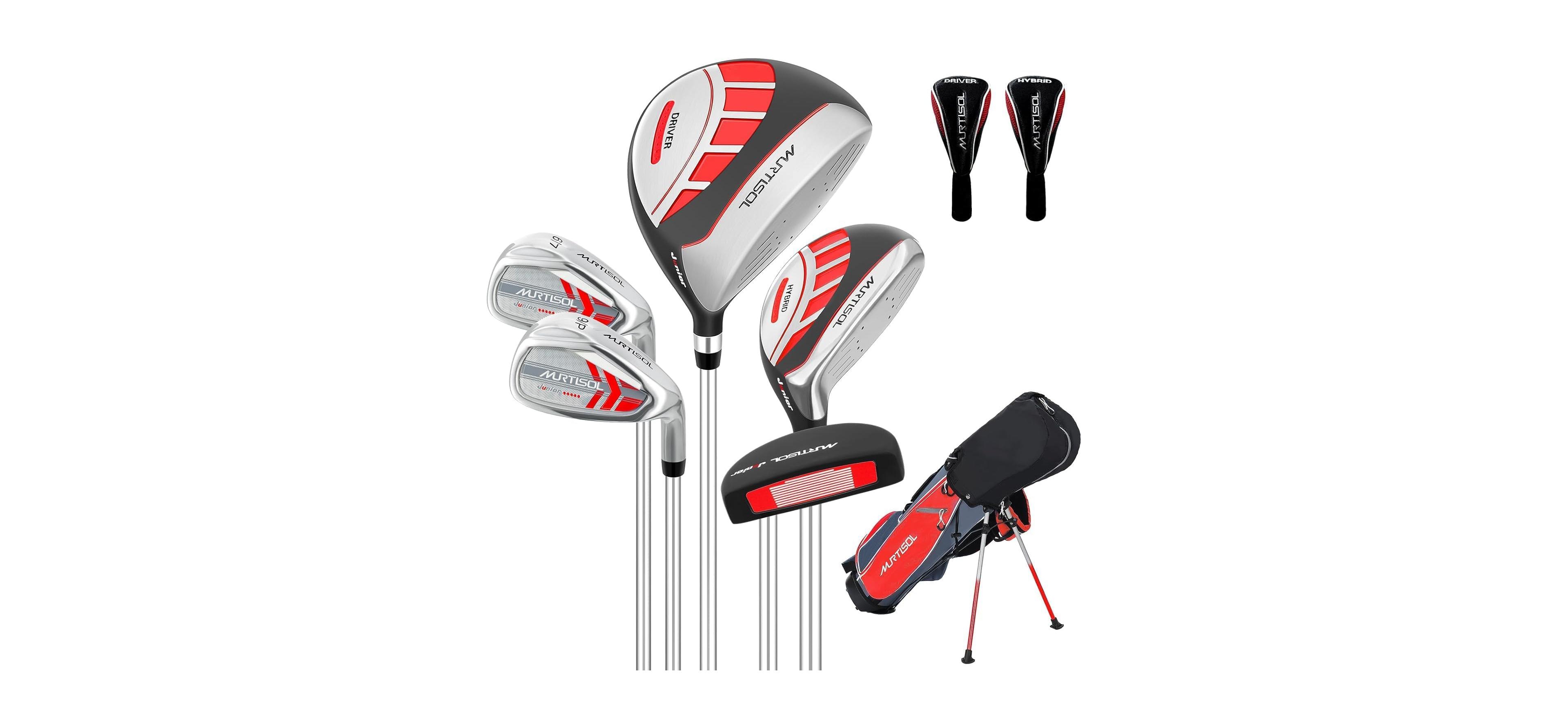 Hikeen 6-Piece Junior Golf Club Set, Right-Handed Clubs with Stand Bag