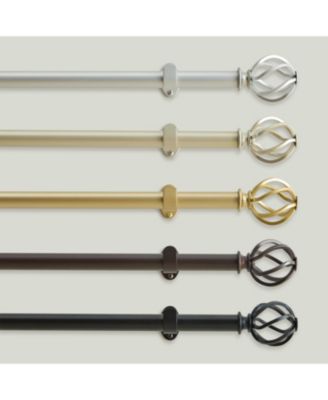 Walker 1" Single Curtain Rod with Cage Ball Finial