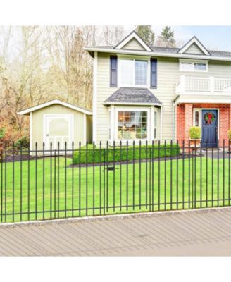 Outdoor Decorative Metal Garden Fence with Gate 36IN X 10FT