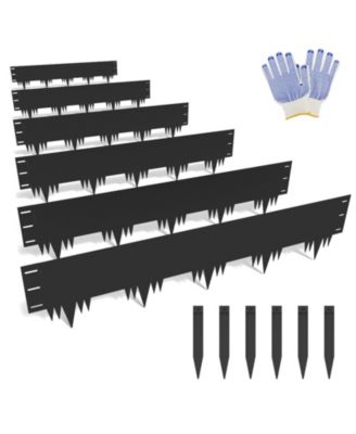 6Packs 42IN X95IN Metal Garden Edging 21Ft Total With 6Stakes For Yard Flower Bed