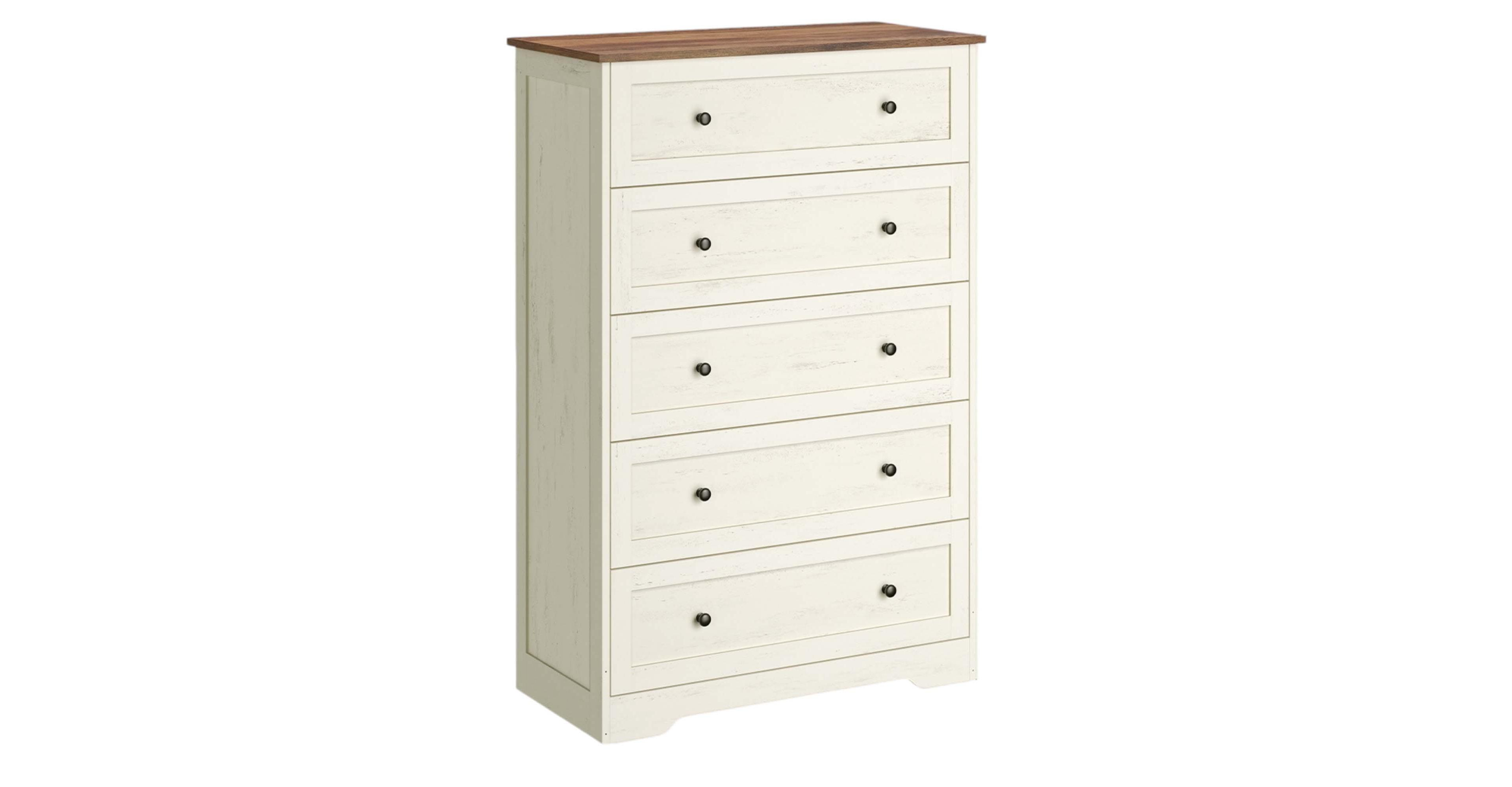 Slickblue Engineered Wood 5-Drawer Chest of Drawers for Bedroom Organization