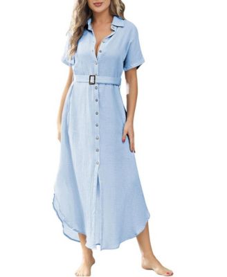 Women's Chic Swimsuit Coverup Maxi Dress