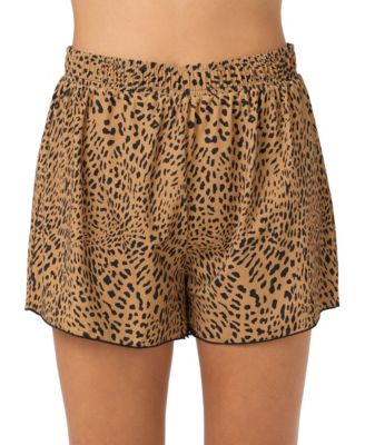 Women's Cruising Leopard-Print Adjustable-Fit Board Shorts, 2" Inseam